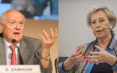 Stefano Zamagni e Letizia Moratti a Milano